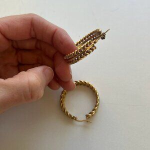 Braided Greek Hoops
